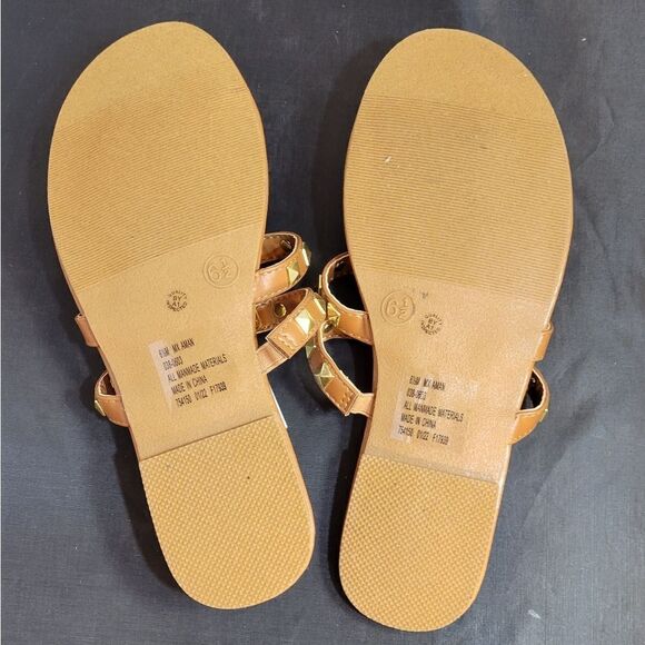 BRAND NEW MIXIT 3-STRAPS THONG WOMEN"S STUDDED DETAILING ROUND TOE  SAND… - Picture 9 of 16